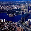 AUS NSW Sydney 2001JUL22 AerialPhoto 001  I was lucky enough to take this photo as I flew out on my way back to the US. It gives you a general overview of Sydney's landmarks, the Harbour Bridge, Opera House and Centrepoint Tower. : 1999 - Get In Get Out, No Mucking About Australian Trip, 2001, Australia, Date, July, Month, NSW, Places, Sydney, Trips, Year